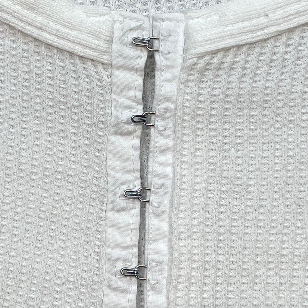 Harley Davidson Hook Eye Thermal Sz L Womens White Biker Grunge Ft Lauderdale FL - Picture 4 of 9